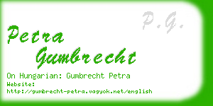 petra gumbrecht business card